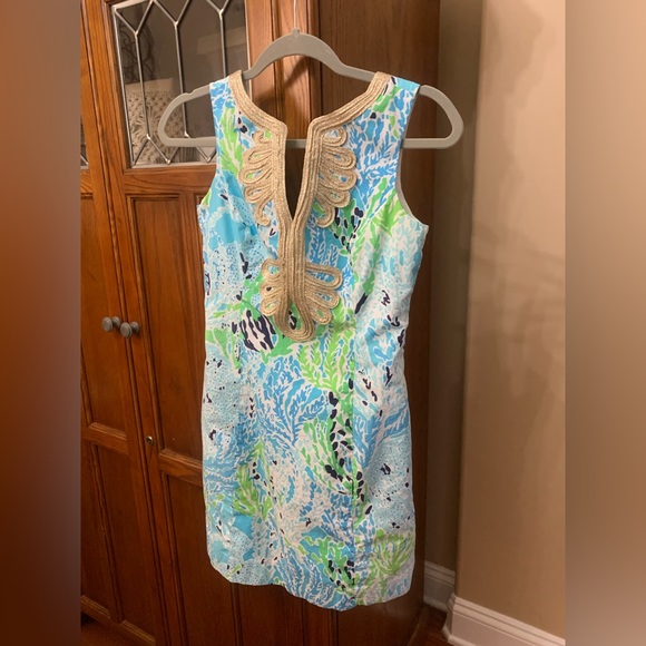 Lilly Pulitzer Dresses & Skirts - Lilly Janice Blue Let's Cha Cha Shift Dress